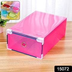 Transparent Drawer Style Shoe Storage Box (1 Pc)