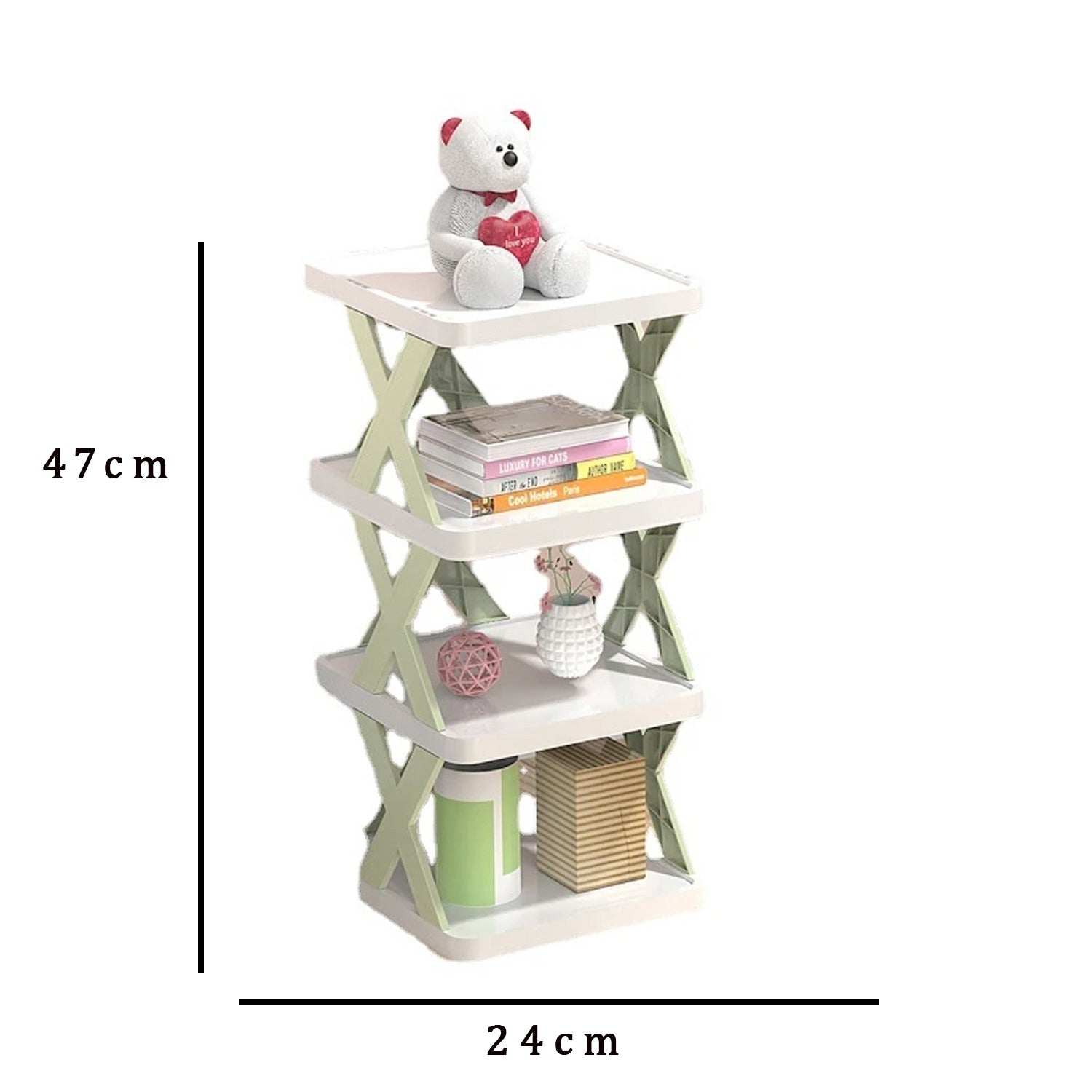 9078 4 LAYER SHOES STAND, SHOE TOWER RACK SUIT FOR SMALL SPACES, CLOSET, SMALL ENTRYWAY, EASY ASSEMBLY AND STABLE IN STRUCTURE, CORNER STORAGE CABINET FOR SAVING SPACE DeoDap