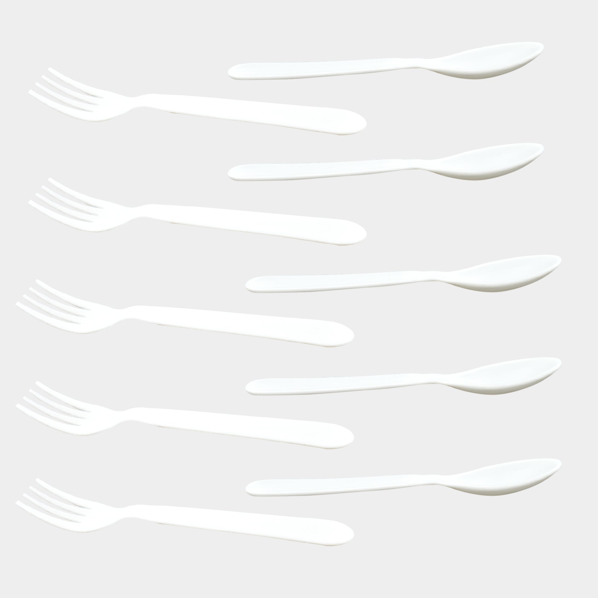 2422 Dinnerware Cutlery Premium Plastic Spoon And Fork Set - 10 pcs DeoDap