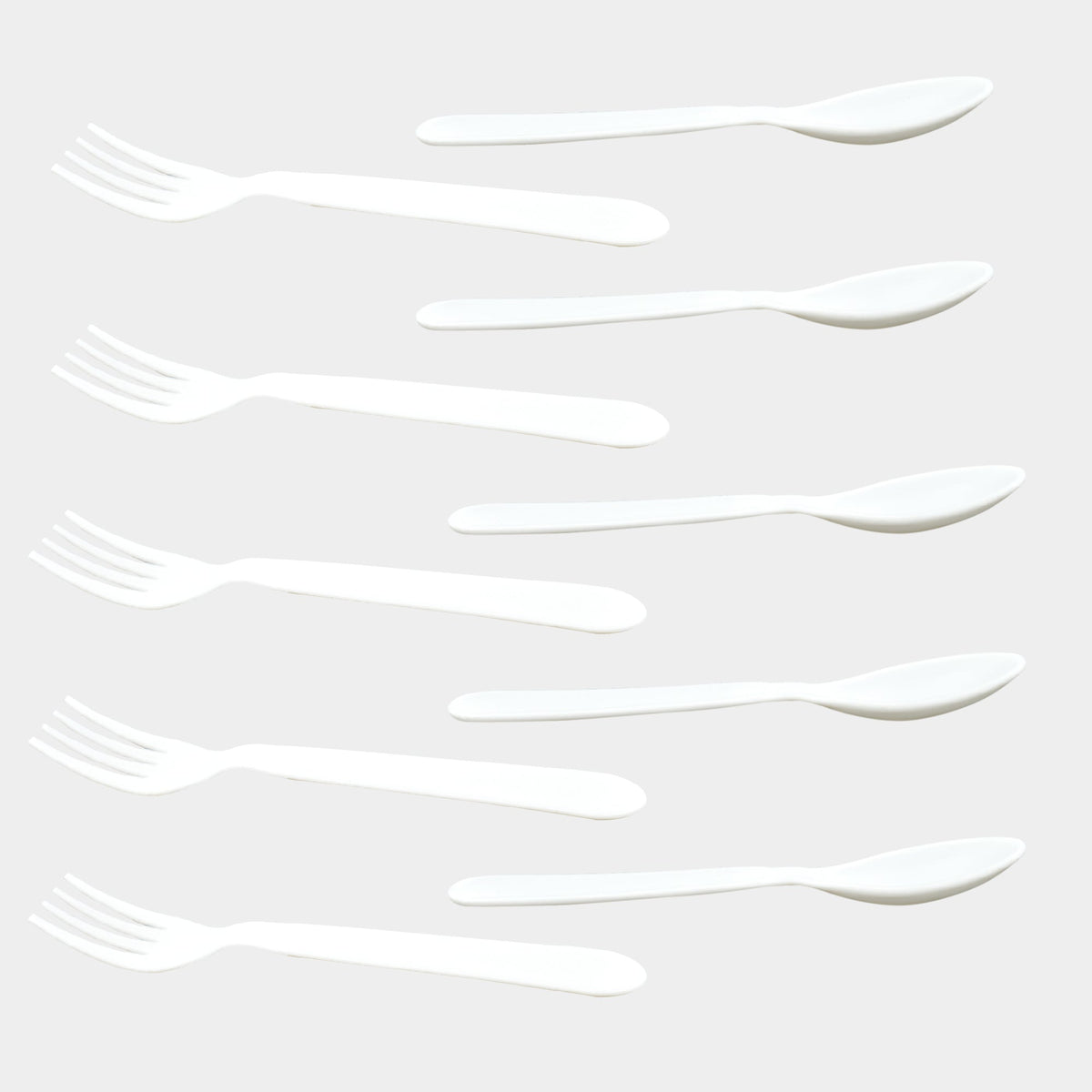 2422 Dinnerware Cutlery Premium Plastic Spoon And Fork Set - 10 pcs DeoDap