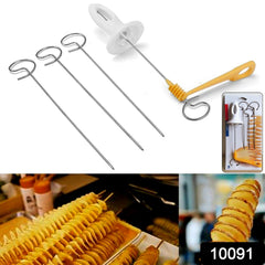 1 Set Potato Spiral Cutter, Potato Twister (4 Spits)