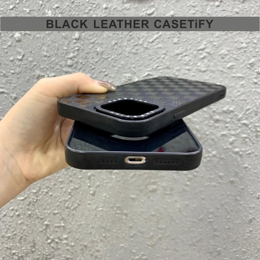 Black Leather Hard Case For Samsung