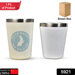 5921 Vacuum Stainless Steel Drinking Glass for Water, Milk Tea Coffee Lassi Glass Tumbler  Premium Glass