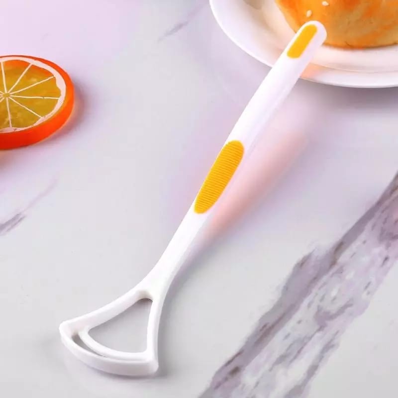 1235 New Hot Away Hand Scraper Fashion Tongue Cleaner Brush with Silica Handle DeoDap