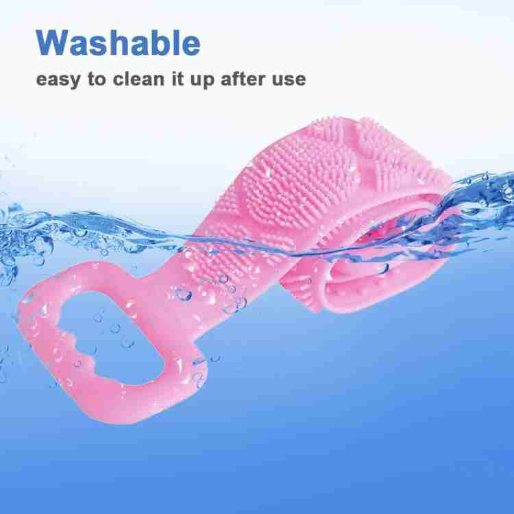 7274  Low Quality Bath Body Brush Towel Eco-Friendly Back Scrubber Shower Brush Silicone Bath Body Brush Towel Body Cleaning Bathroom Shower Strap