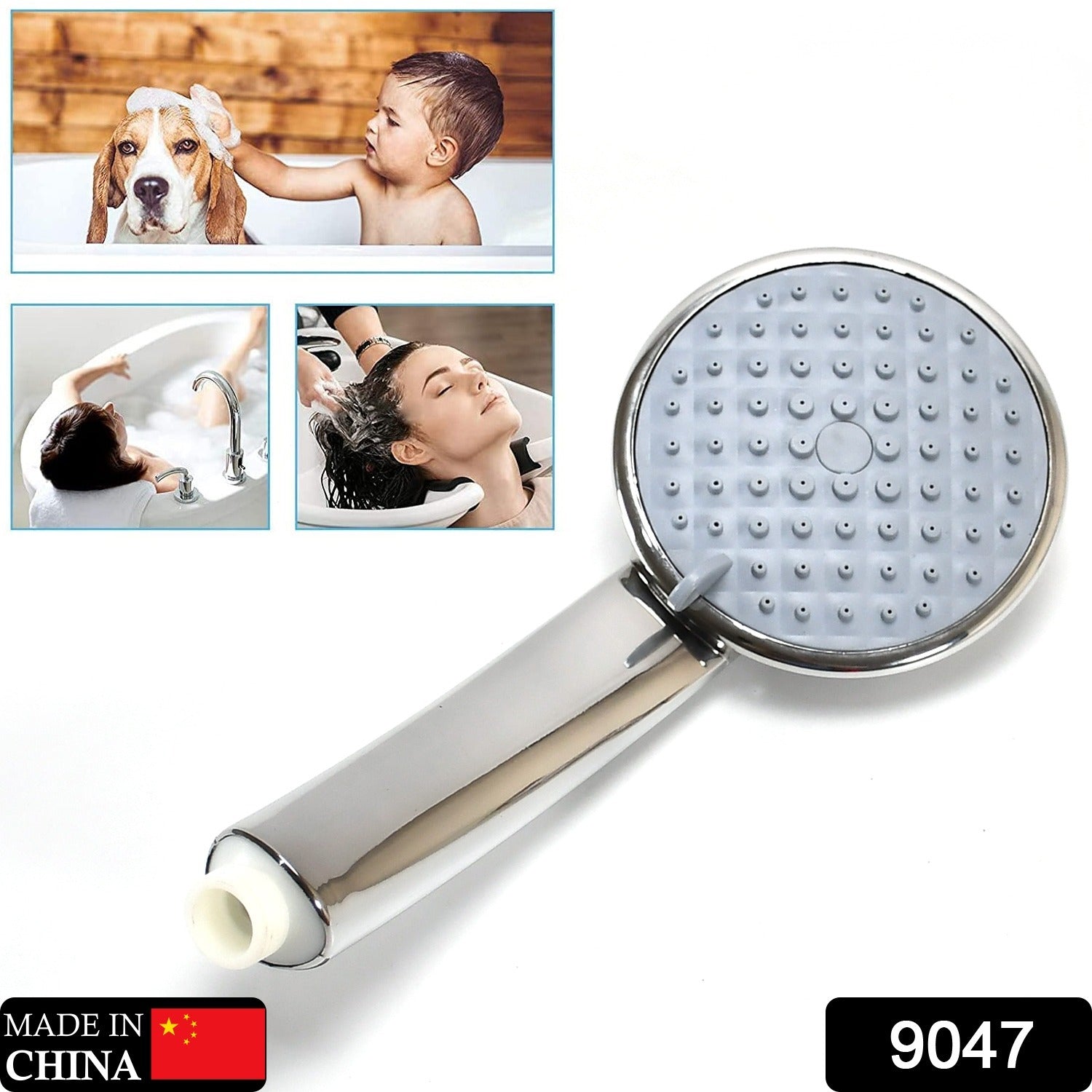 9047 Shower Head Multi-Function Plastic High Pressure Shower Spray for Bathroom DeoDap