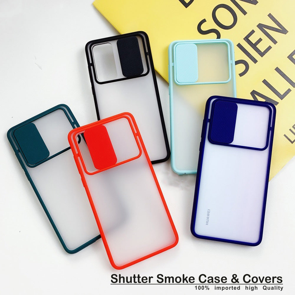 21901 Poco's Shutter Smoke case & Covers Hard Case | Camera Shutter Slide Protector | Back Case Cover Silicone Bumper Protection | Shockproof Protective Phone Case | Full Camera Protection