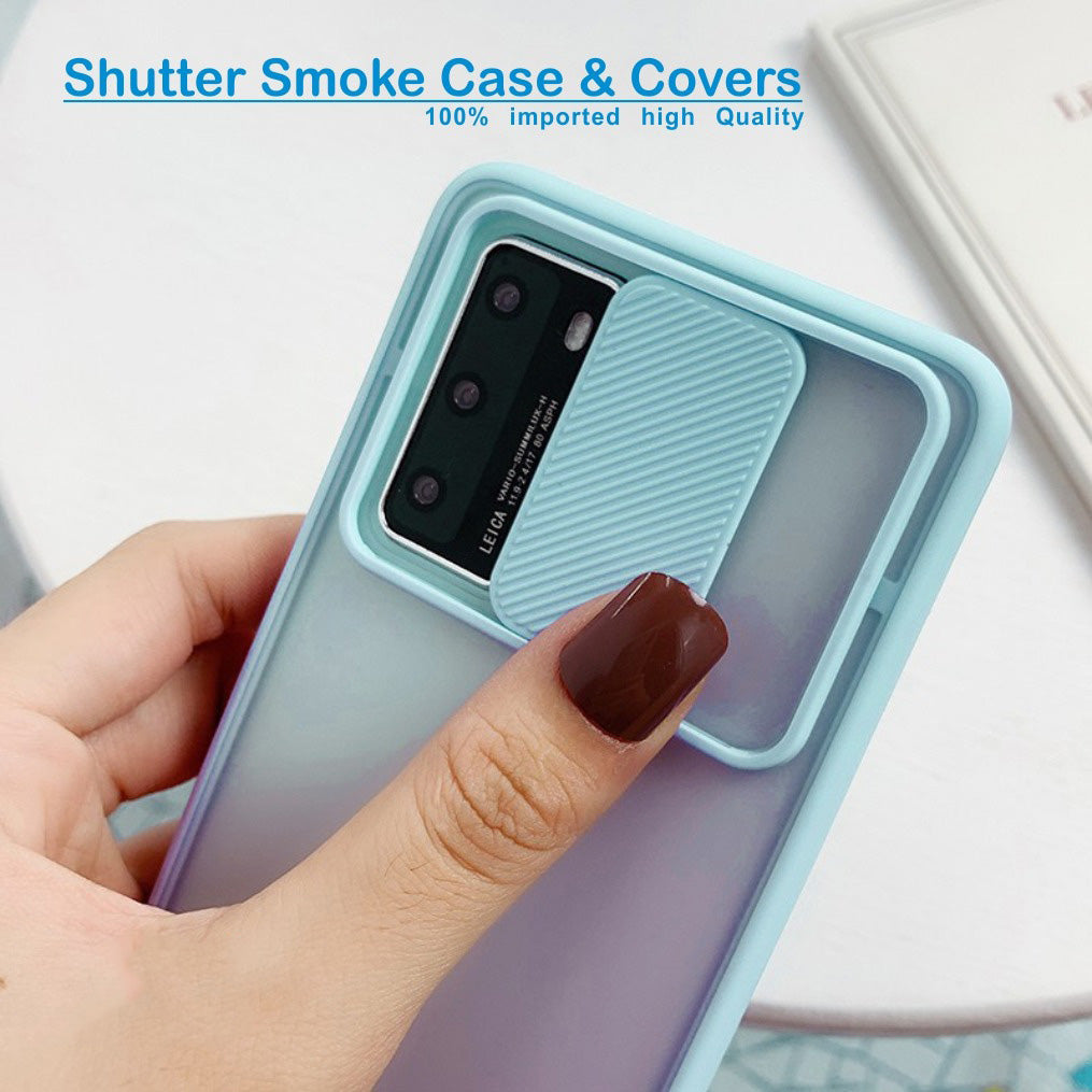 21901 Poco's Shutter Smoke case & Covers Hard Case | Camera Shutter Slide Protector | Back Case Cover Silicone Bumper Protection | Shockproof Protective Phone Case | Full Camera Protection