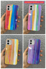 21301 Iphone's Rainbow Shine Hard Back Cover | Hard Rainbow Pattern Case | Glossy Rainbow finish Cover | For Girls Boys Women Kids |  With Hard Edges & Full Camera Protection