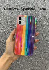 21301 Oppo's Rainbow Shine Hard Back Cover | Hard Rainbow Pattern Case | Glossy Rainbow finish Cover | For Girls Boys Women Kids |  With Hard Edges & Full Camera Protection