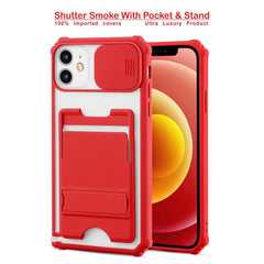 22201 Vivo's Shutter Smoke Cover With Stand | Camera Shutter Slide Protector | Back Case Cover Silicone Bumper Protection | Shockproof Protective Phone Case | Full Camera Protection | Rubber Edge For Max Protection