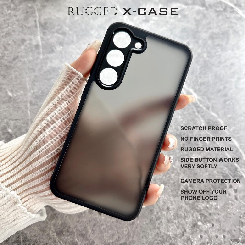 21601 Samsung's Rugged X-CASE | Heavy Duty Cell Phone Cover Shockproof Rugged with Non Slip Textured  Back | simple classic & stylish Case | With Hard Edges & Full Camera Protection