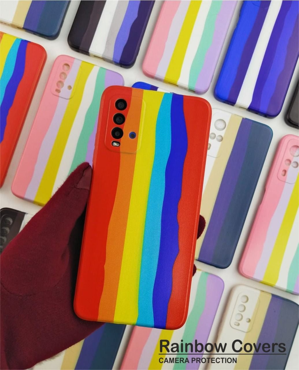 21261 SAMSUNG'S Rainbow Soft Printed Case With Soft Material | Softness with Phone Protection Cover | For Girls Boys Women Kids Soft Case Cover | Soft Case Shockproof Case | With Soft Edges & Full Camera Protection