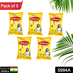 5994A Vishwas Sunflower Oil Jar & Pouch | Refined Sunflower Oil 100% Natural and Pure Sunflower Cooking Oil (Pack Of 5)