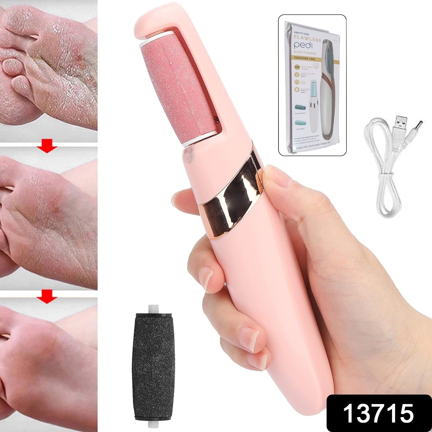 Flewless Pedi Electronic Pedicure Tool (1 Set)