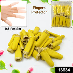 Finger Caps, Silicone Finger Protectors Sleeves (Finger Cots / 145 Pcs Set Approx)