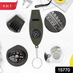 4 in 1 Multifunctional Emergency Survival Whistle (1 Pc)