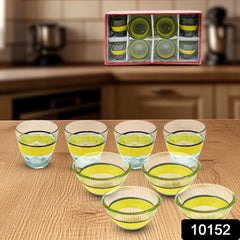 High Quality 4 Pc Glass & 4Pc Bowl Set, perfect choice For kitchen