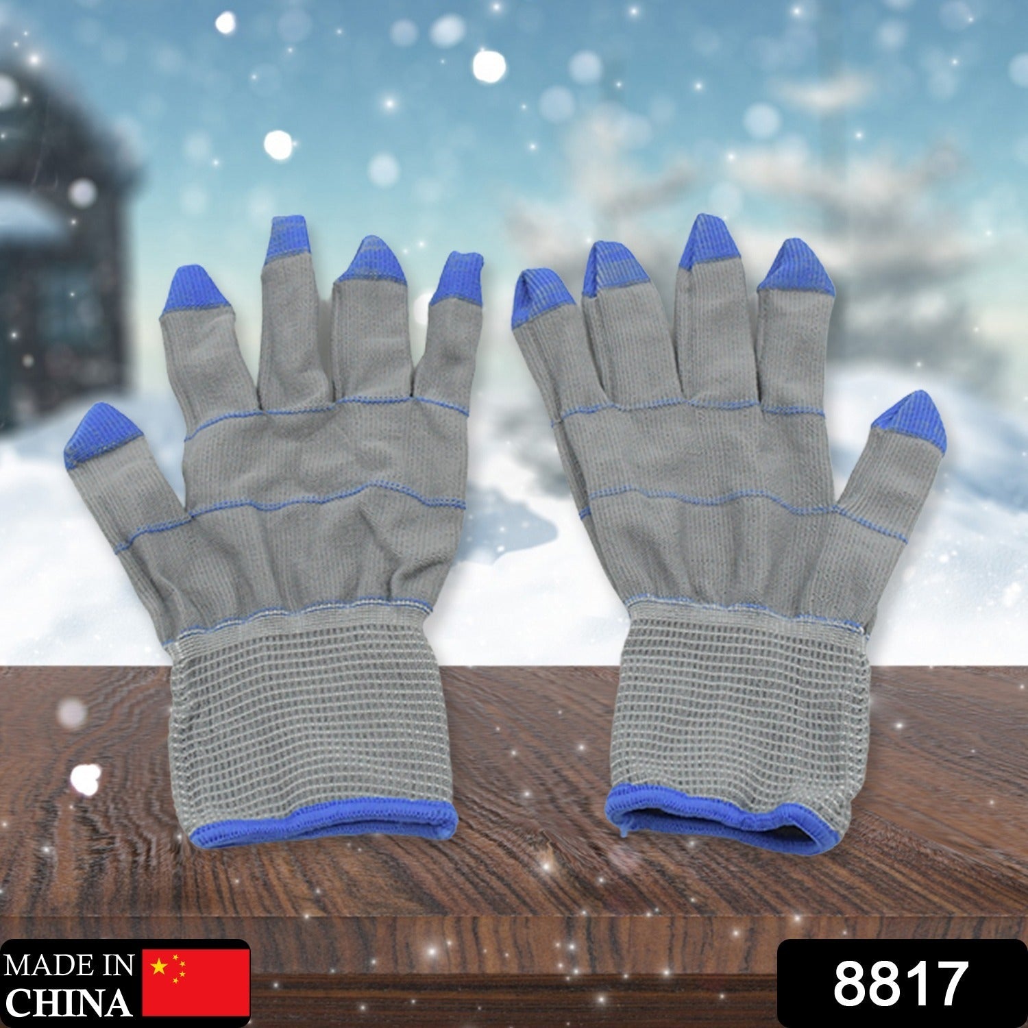 8817 Small 1 Pair Cut Resistant Gloves Anti Cut Gloves Heat Resistant, Nylon Gloves, Kint Safety Work Gloves High Performance Protection.