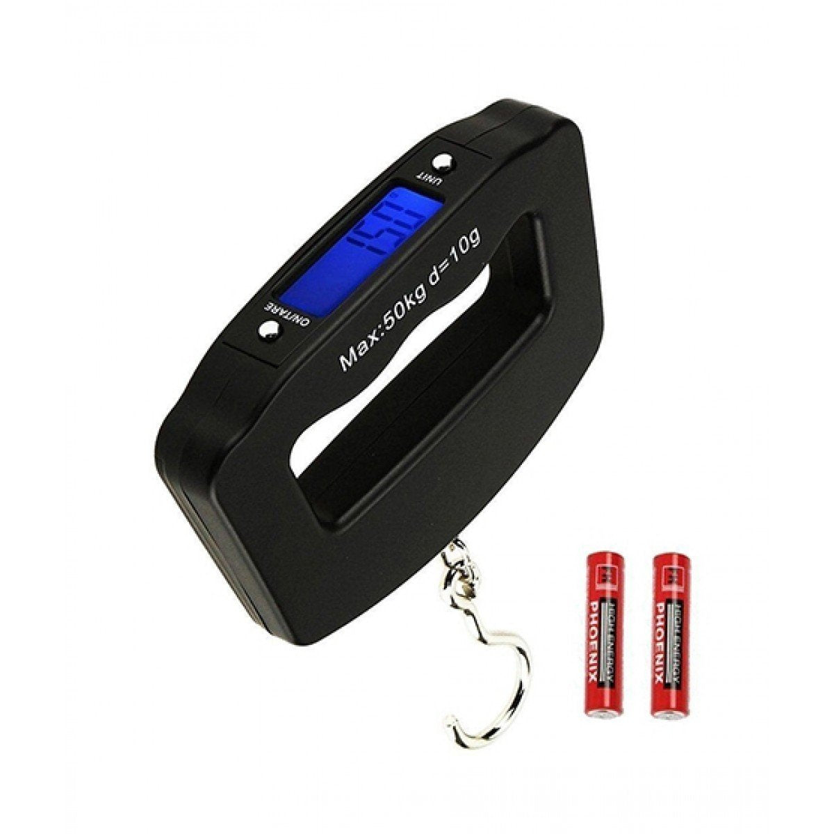 548 Black Digital Portable Luggage Scale with LCD Backlight (50 kg) DeoDap