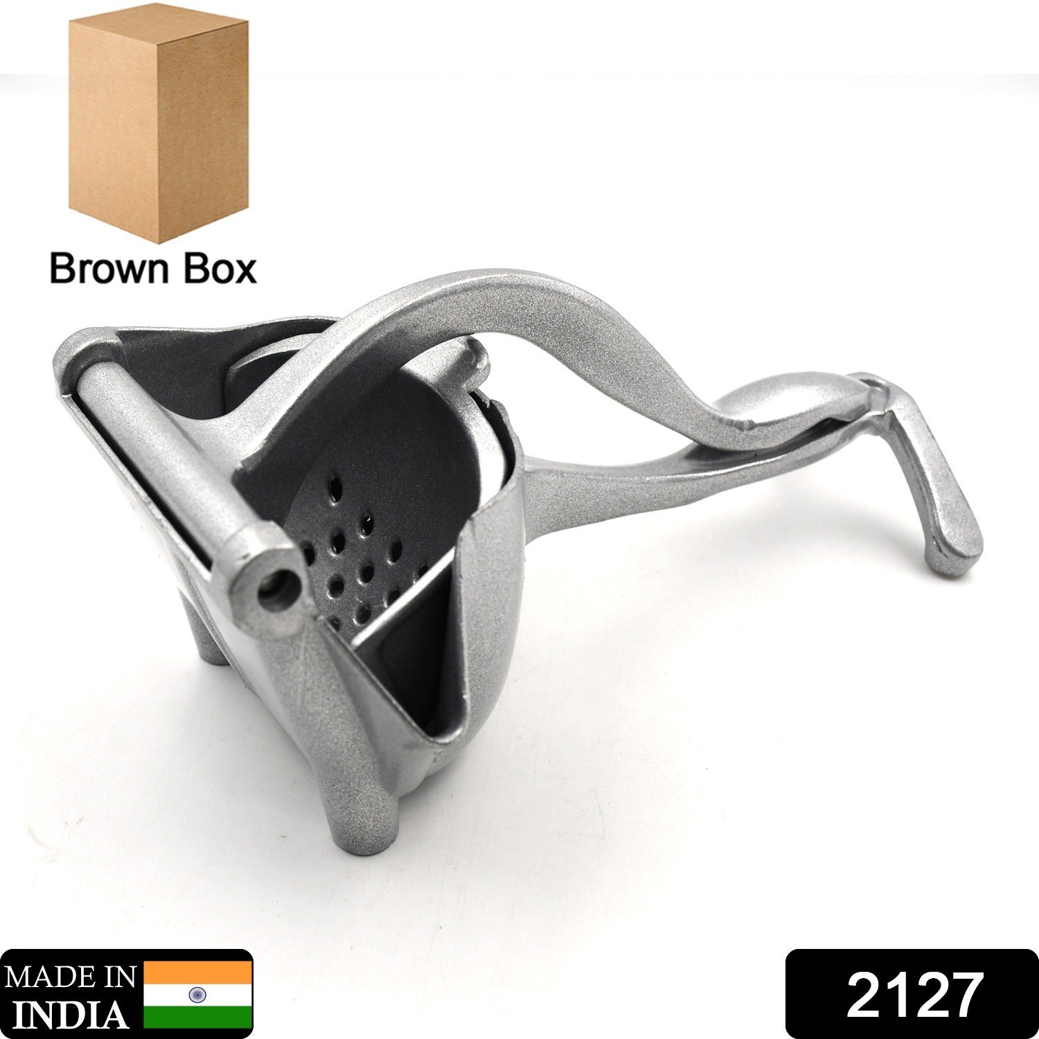 2127 MANUAL ALUMINIUM METAL FRUIT PRESS JUICER  ( BROWN BOX )