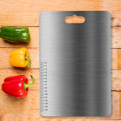 Stainless Steel Vegetable & Fruit Cutting Chopping Board (31×20 Cm / 1 Pc)