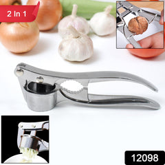 2 in1 Garlic Masher Premium Garlic Press & Walnut Cracker Opener (1 Pc)