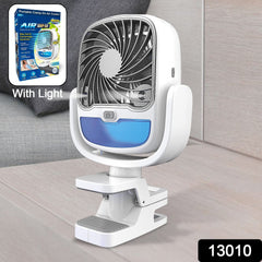 13010 Air Portable Fan, Grip Go 3 Speed Small Fan, Great Stroller Fan, Travel or Desk Fan, Cordless Personal Evaporative Air Cooler, Universal Clamp for Indoor & Outdoor Use, 360 Degree Head Swivel, LED Color Changing Light