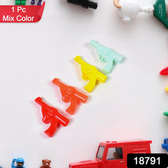 Gun Shape Pencil Top For Kids Office, Small Gun Toy (1 Pc / Mix Colour & Design)