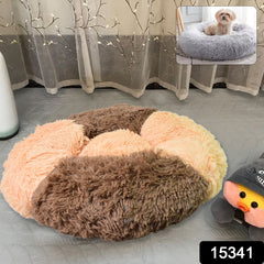 Dog Bed, Cat Bed,  Bottom Calming Donut Dog Bed (1 Pc)