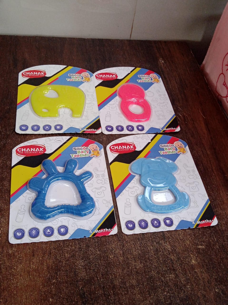 Silicone Baby Teether Pack of 1 (Mix Design & Color)