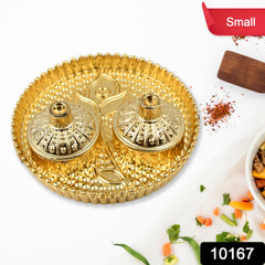 Round Shape Special Puja Thali, Kumkum Thali Holder (1 Pc / Small)