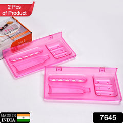7645 SHOP A WIDE RANGE OF BATHROOM WARE PRODUCTS FROM PURE SOURCE INDIA, IN THIS PACK THERE COMING 3IN1 GLASS SOAP DISH, WHICH IS SUITABLE TO USE ON STAND. DeoDap