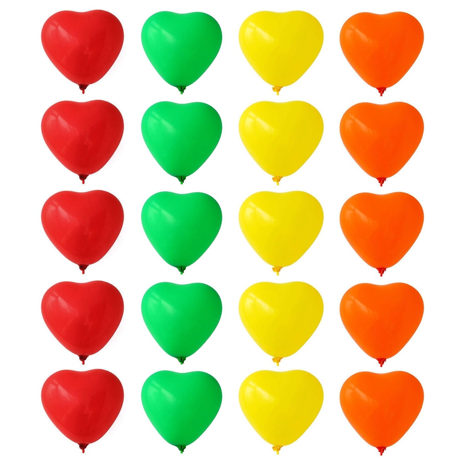 8891 Heart shaped balloons Kinds of Rainbow Party Latex Balloons for Birthday/Anniversary/Valentine's/Wedding/Engagement Party Decoration Multicolor (20 Pcs Set)