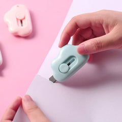 4193 Mini Cloud Box Cutter Portable Cute Box Cutter Utility Retractable Art Knives Letter Opener Envelope Slitter Office School Supplies Stationery (1 Pc)
