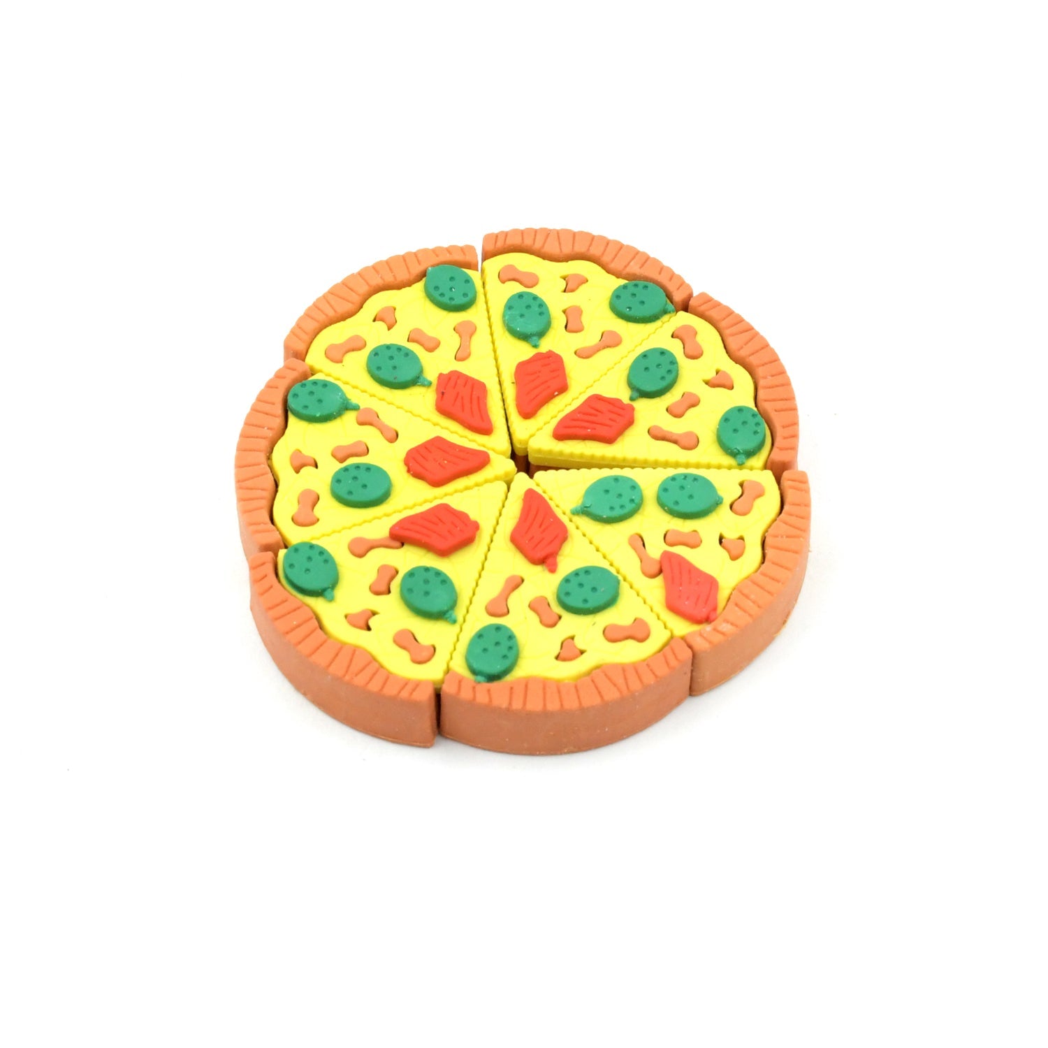 4347 3D Pizza Slices Kids Favourite Food Eraser, Pizza 7 slice eraser for kids Adults fast food lover Stationary Kit Fancy & Stylish Colorful Erasers, for Return Gift, Birthday Party, School Prize