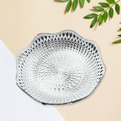 5482 Round Serving Tray, Traditional Serving Tray, Multipurpose Serving Tray, Decorative Serving Platters, Mukhwas Serving Tray (2 Pc Set)