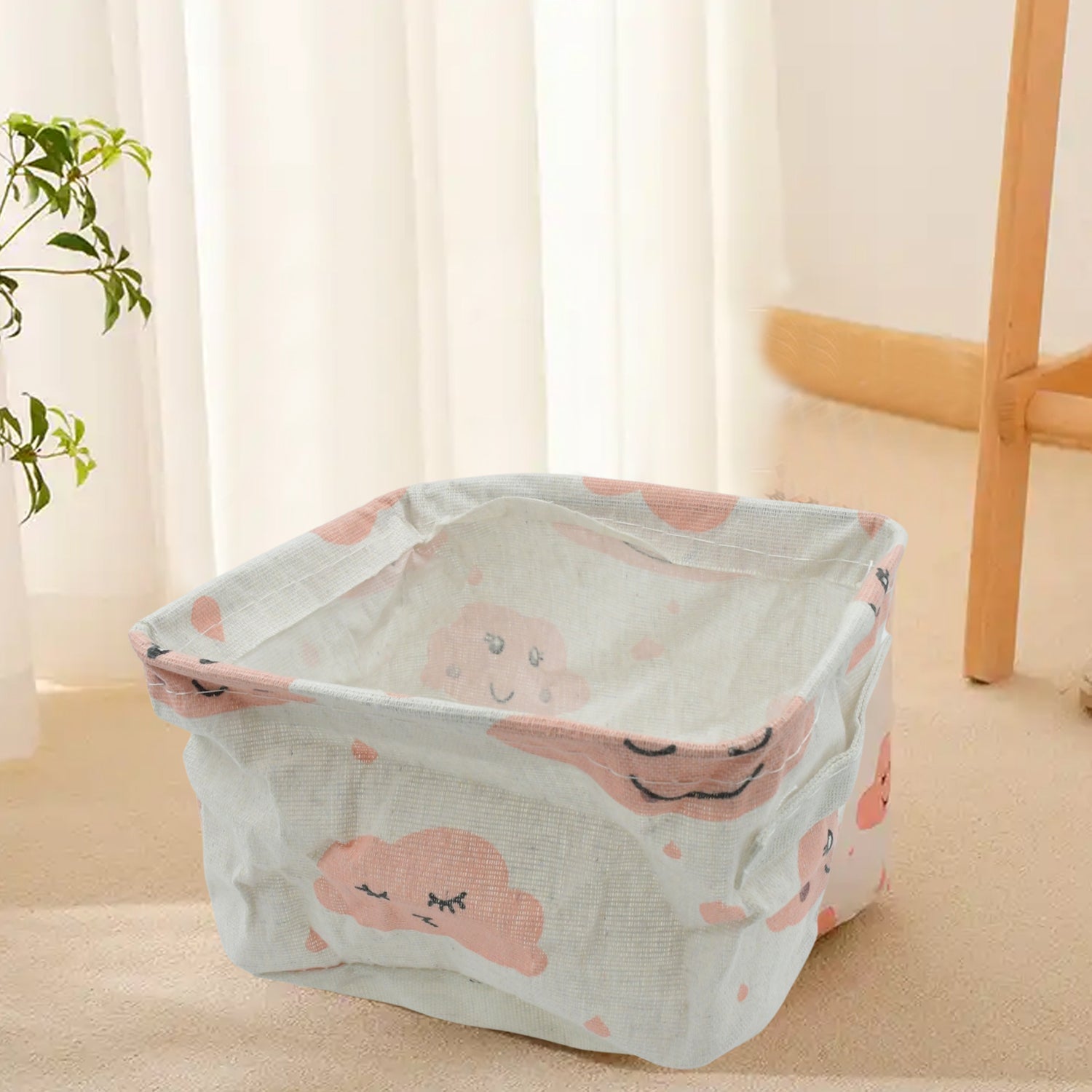 7399 Small Foldable Storage Boxes Cubes Container Organizer Baskets Fabric Drawers Bedroom, Closet, Toys, Thick Cloth Shimmer, Home Decor Organizers Bag for Adult Makeup, Baby Toys liners, Books