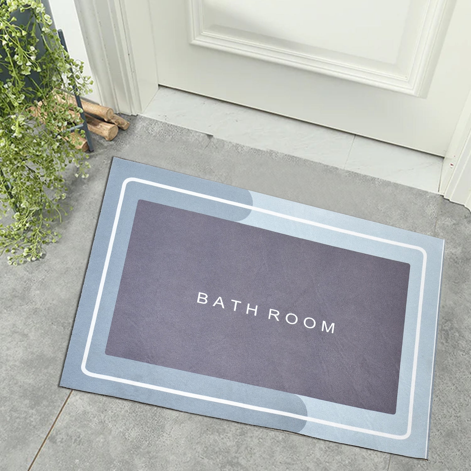 4036A Square Bathroom mat Water Absorbent mats Diatomite Door Mat Anti-Slip Bath Mat Quick Drying Absorbent mat for Home, Kitchen (57x38cm) DeoDap