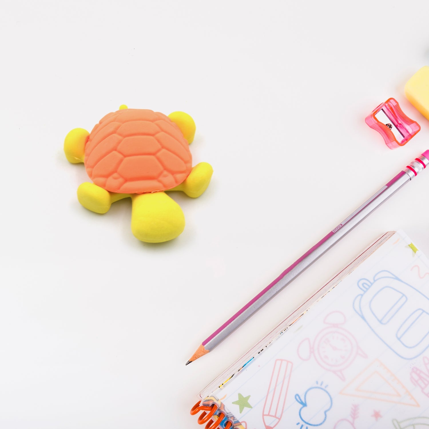 4114 Rubber Animal Erasers Tortoise Eraser Students Kids Cartoon Erasers Classroom Reward Pencils Erasers for School Kids Idea for Kid's Birthday Return Gift (1 Pc)