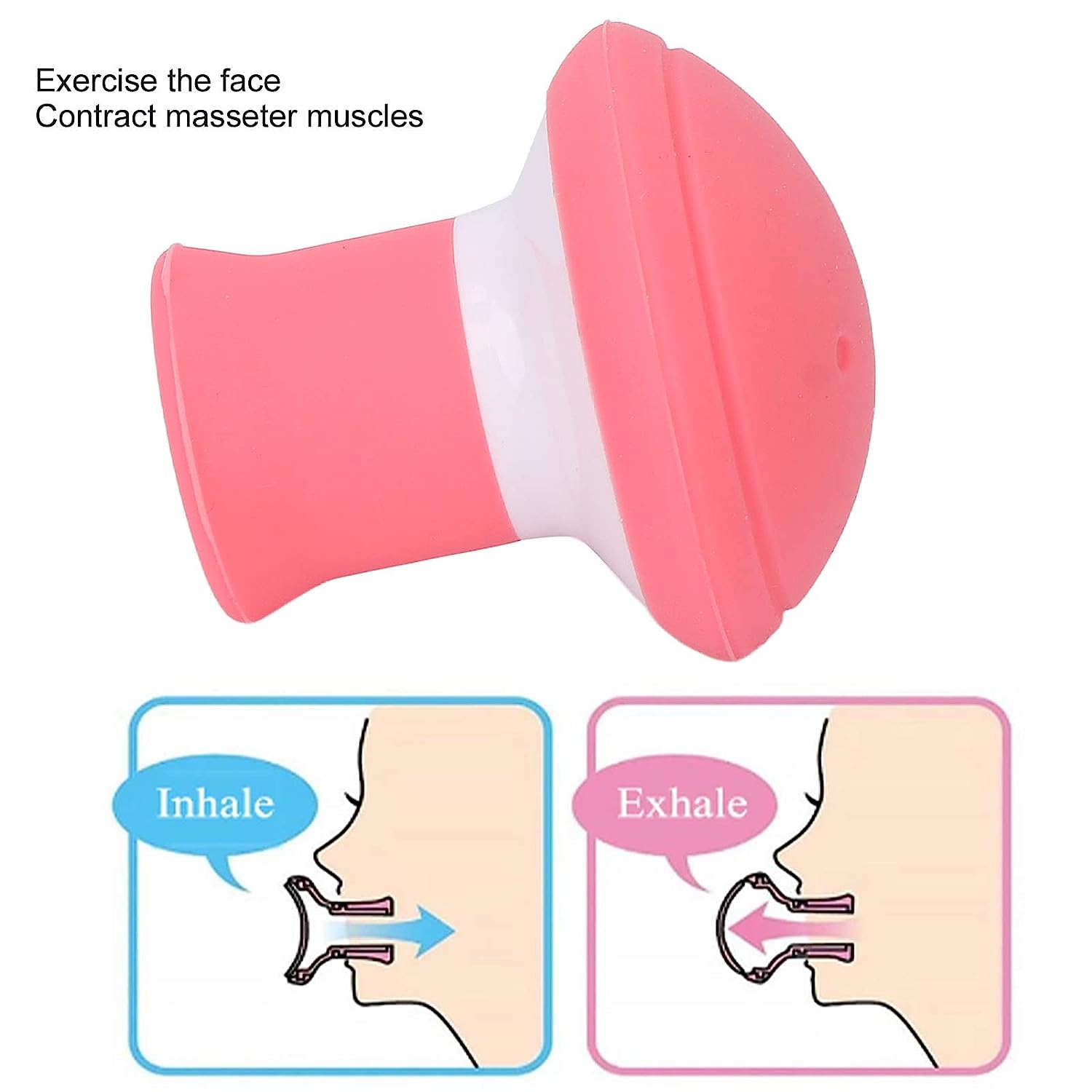 6104a SILICONE FACIAL JAW EXERCISER BREATHING TYPE FACE SLIMMER, BREATHING TYPE FACE SLIMMER FACE LIFT INHALING & EXHALING TOOL, LOOK YOUNGER AND HEALTHIER - HELPS REDUCE STRESS AND CRAVINGS (Card Packing)