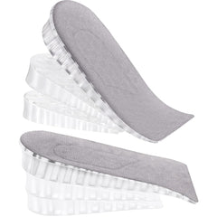 4151 2 Pairs Heel Lift Inserts Height Increase Insole Invisible Heightening Insole Sillicone 3-Layer Heel Support Insoles Height-Adjustable Shoe Pads Foot Cushion for Shoes