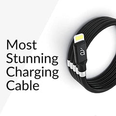 0302 USB Cable, Charging Cable 3A Fast Charge and Sync Most Stunning Charging Cable, Magnetic Charging Cable Charging Cable for Phone (Compatible with (No More Messy Cables in Car & Home), (120 CM), ( Black), One Cable)