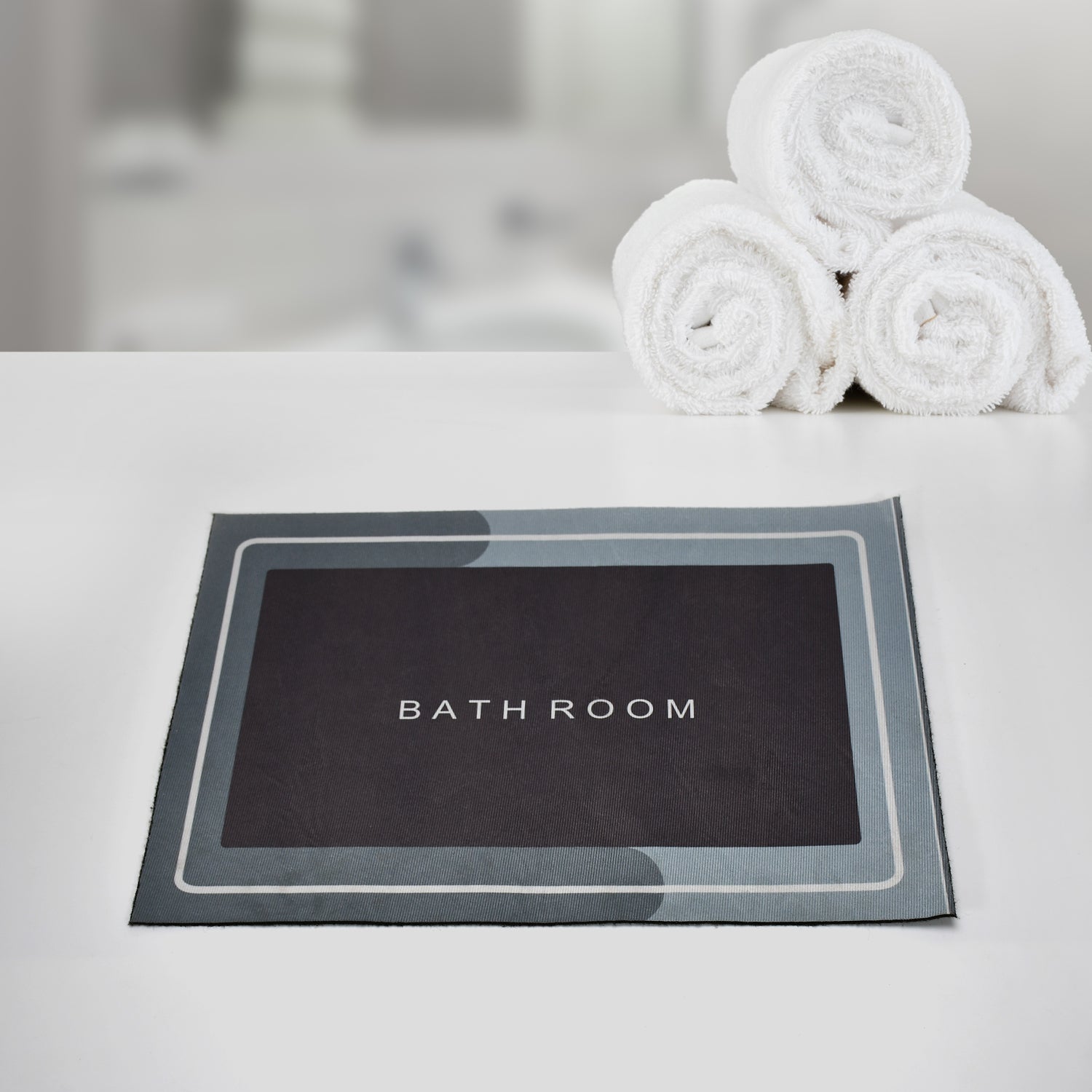 4036A Square Bathroom mat Water Absorbent mats Diatomite Door Mat Anti-Slip Bath Mat Quick Drying Absorbent mat for Home, Kitchen (57x38cm) DeoDap