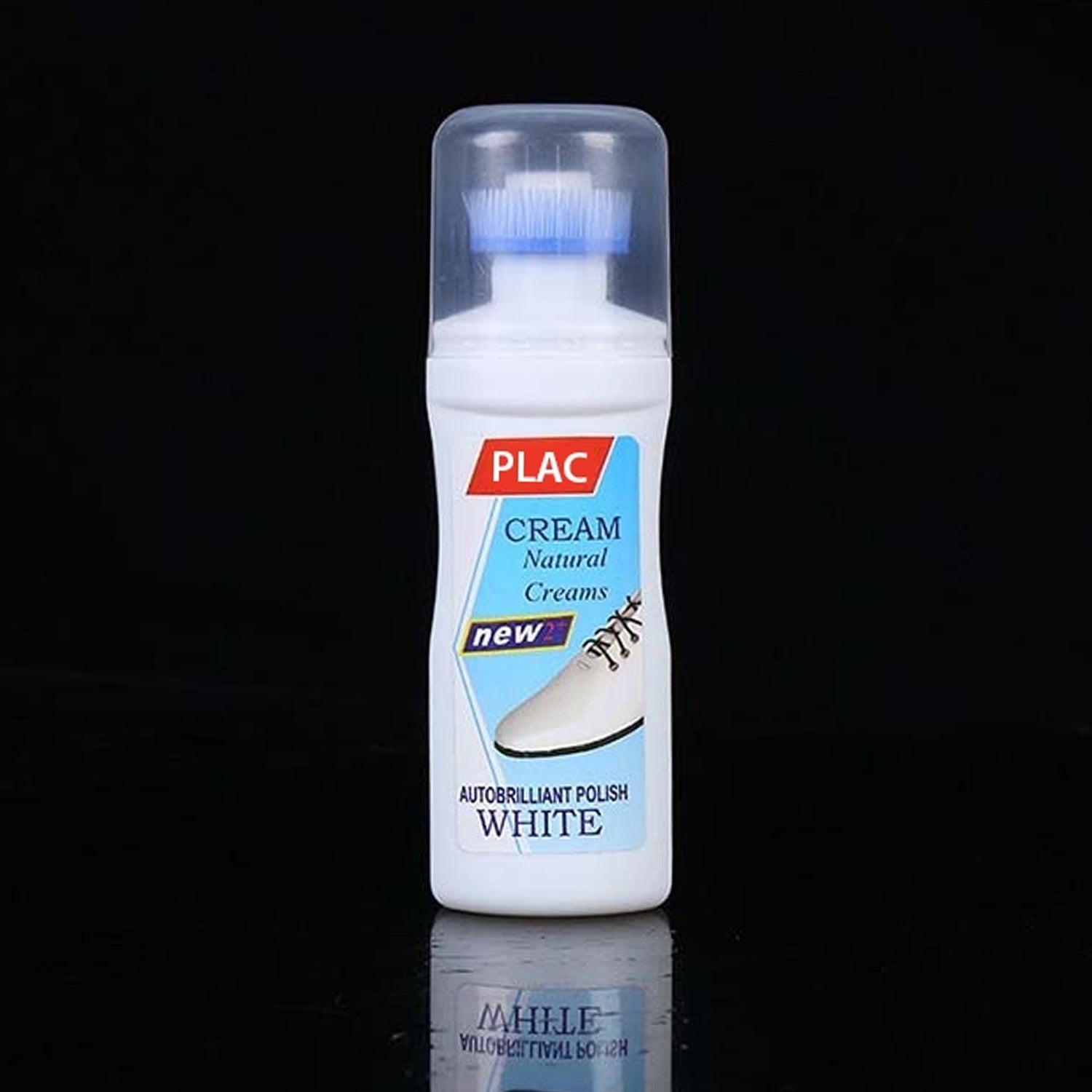 17734 White Shoe Brightener with Removal of Dirt and Whitening Function White Shoes Cleaner with Brush Head for Dirty Shoe Polish Natural Waxes (75 ML)