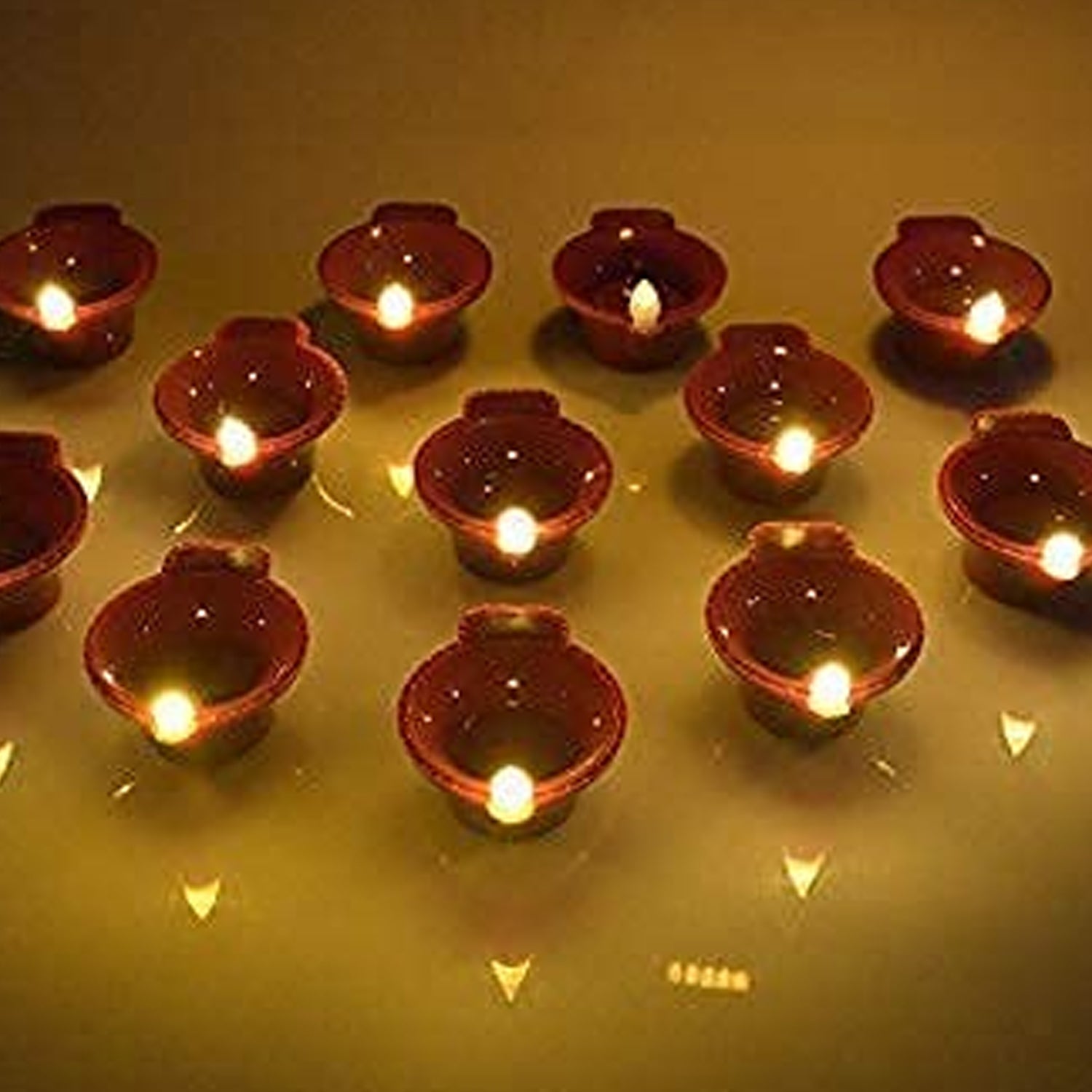 6550 Water Sensor Diyas for Diwali Decoration | Diyas for Home Decoration| Diwali Decoration Items for Home Decor Diyas | Diwali LED Diyas Candle with Water Sensing Technology E-Diya (6Pc Set)