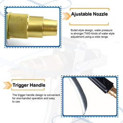 1608 Durable Gold Color Trigger Hose Nozzle Water Lever Spray