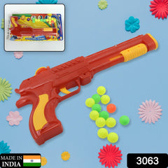 3063 Plastic Balls Shooting Gun Toys For Boys Kids High Quality Gun With 13 Balls