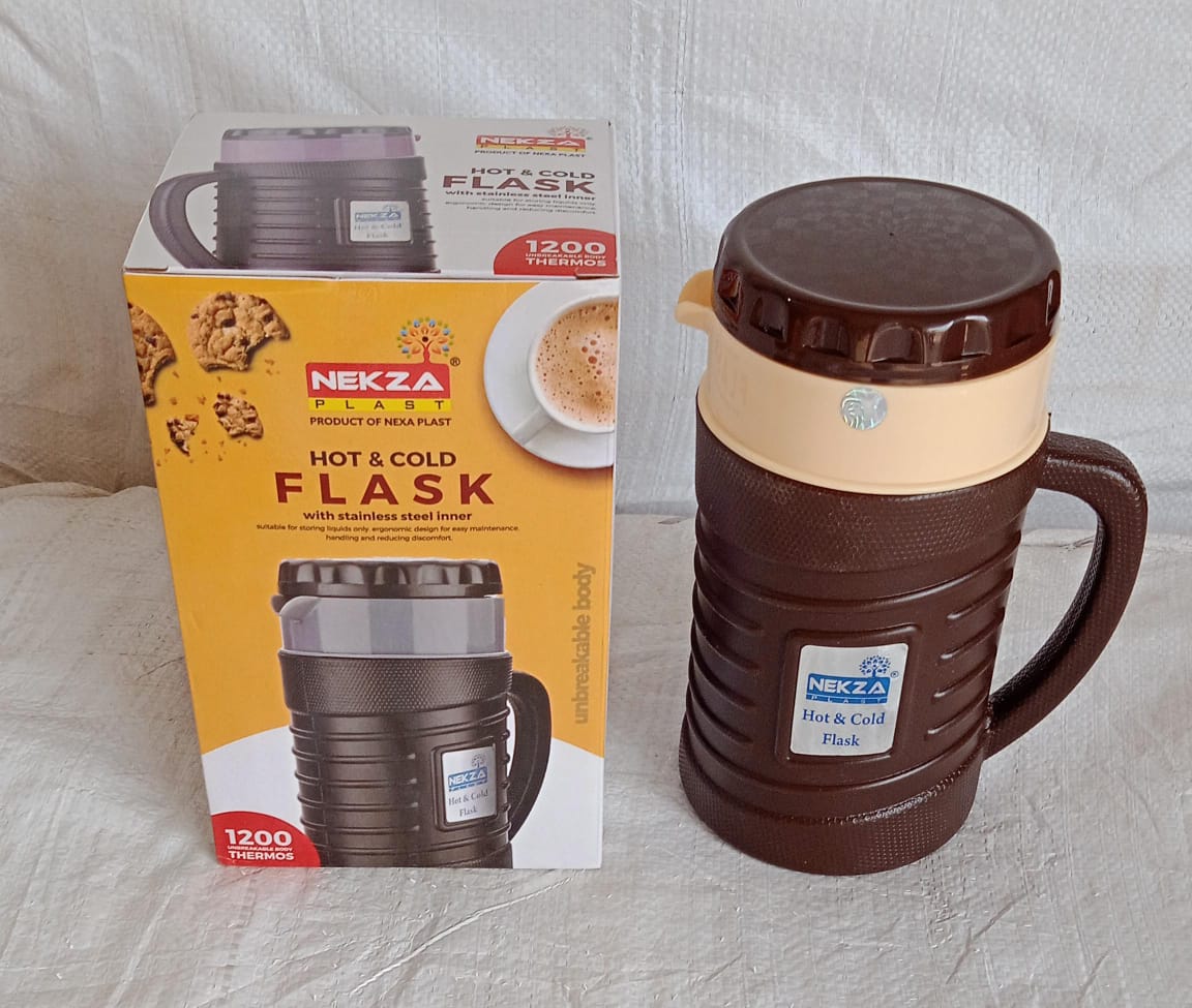 Thermos Insulated Flask or hot Kettle,  Plastic innner Steel, Insulated Tea Kettle Hot and Cold Premium Tea Kettle Kettle | Easy to Carry | Leak Proof | Tea Jug | Coffee Jug | Water Jug | Hot Beverag (1200 Ml, 1700ML )