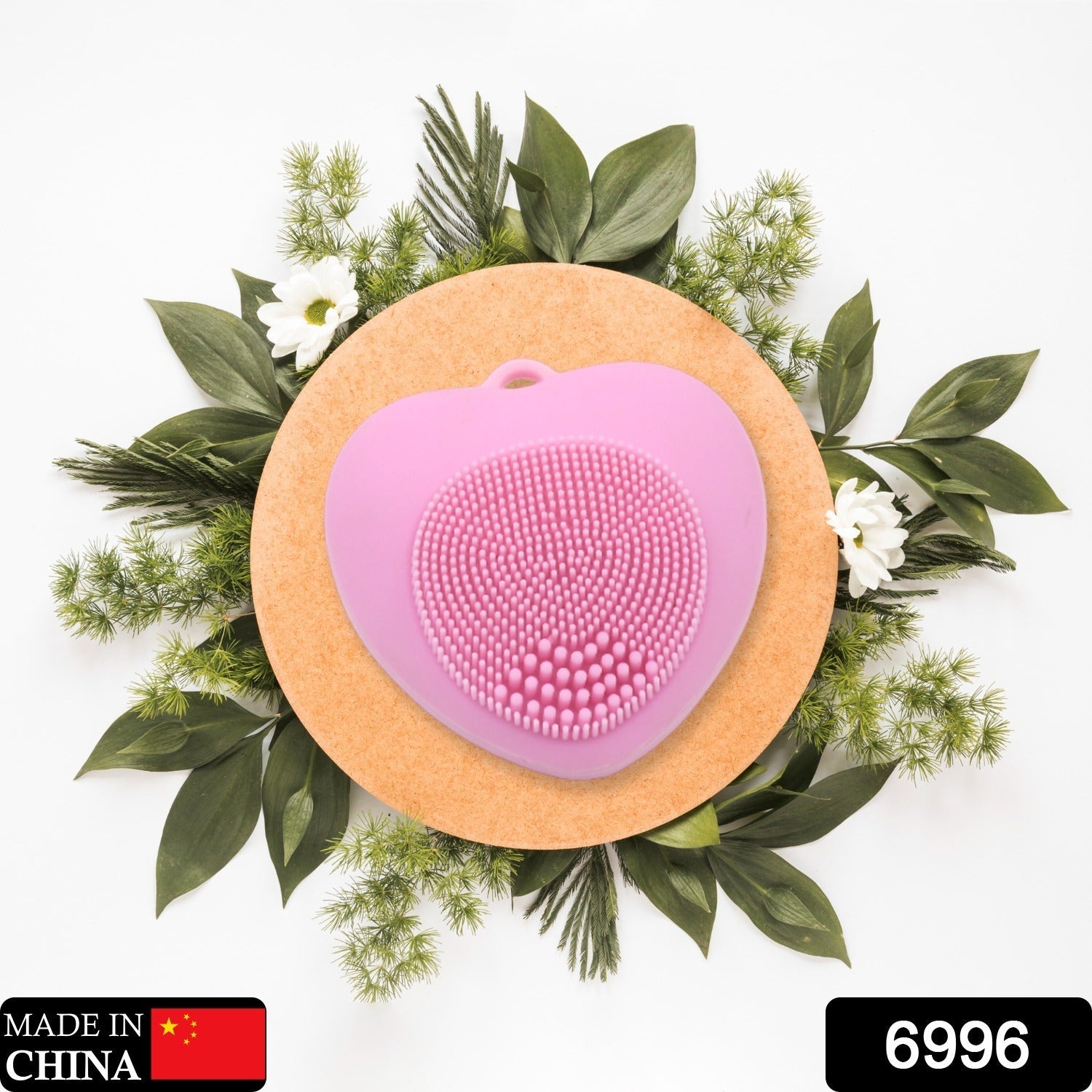 6996 Waterproof Face Wash Brush, Face Scrubber Facial Cleansing Brush Exfoliating Silicone Face Hot Compress Scrubber Cleaning, for Deep Skin Care Heart Shaped, for Women for Home